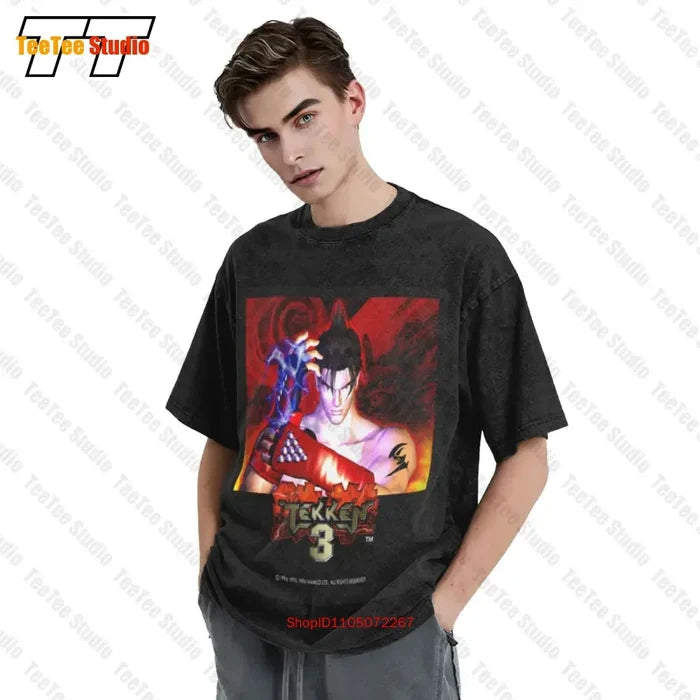 Vintage Tekken 3 Fighting Video Game Vintage Oversized T-Shirt Size L C8NO