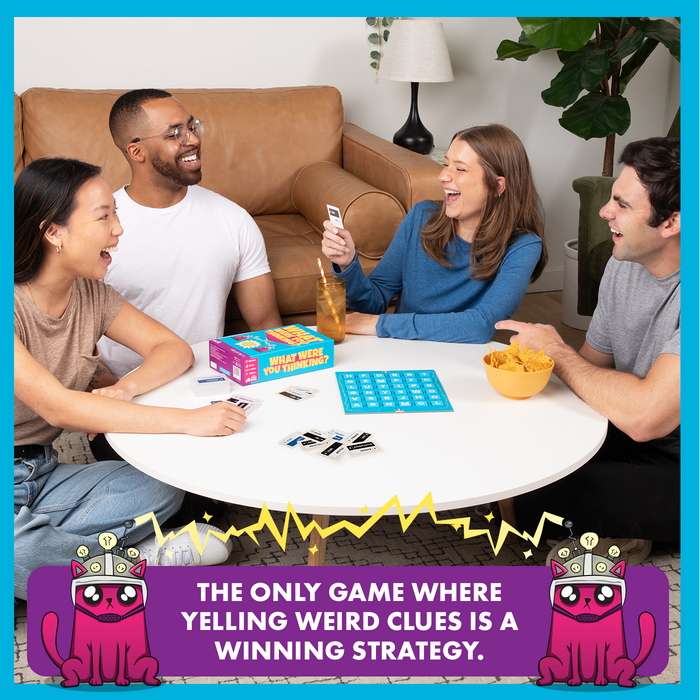 What Were You Thinking, the only game where yelling weird clues is a winning strategy