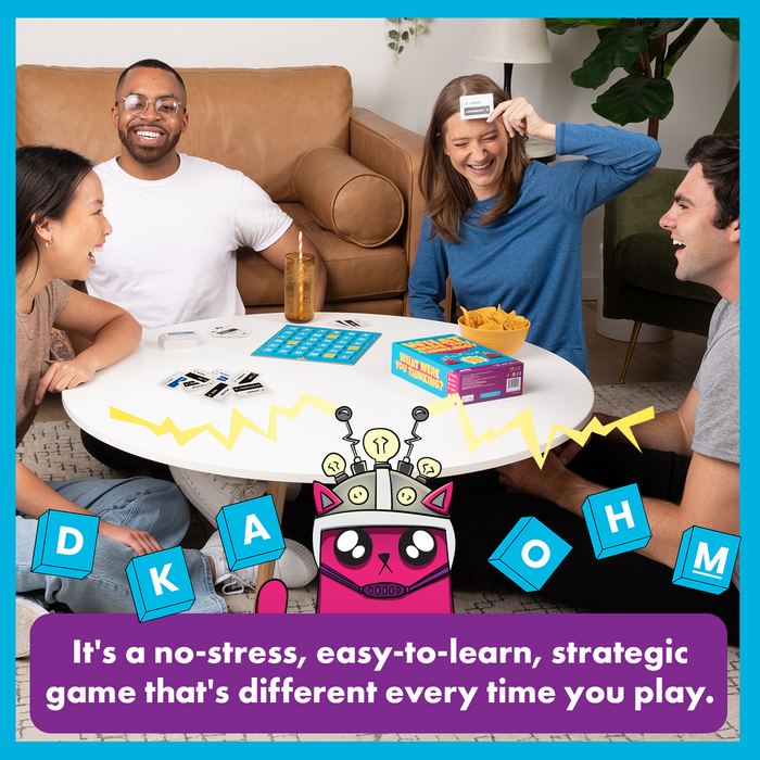 Friends playing What Were You Thinking, a no-stress strategic guessing game