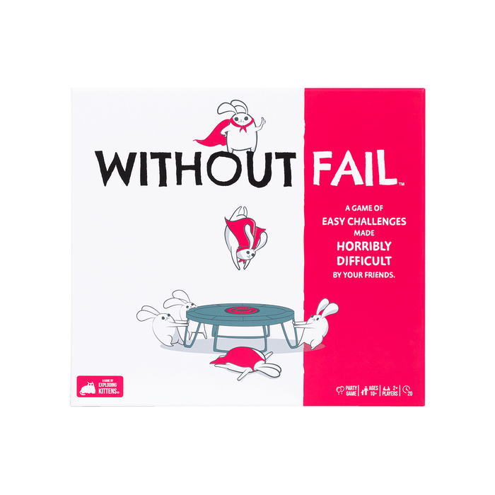 Without Fail game box front, a game of easy challenges made hard by your friends