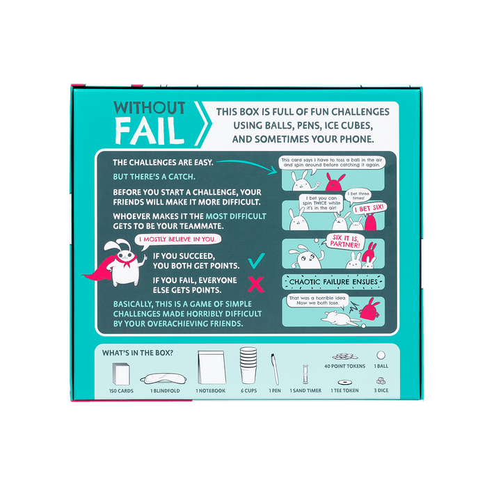 Without Fail game box back with how-to-play and details