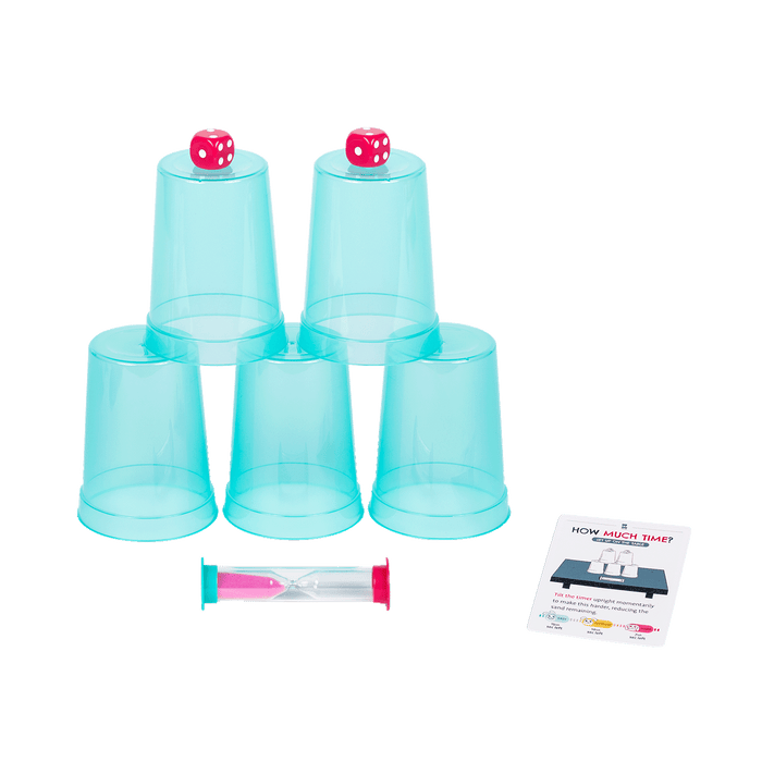 Without Fail gameplay with stacking cups and challenge cards