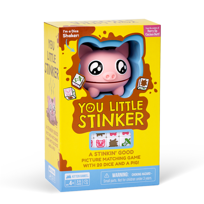 You Little Stinker Pig Edition game box at an angle with a cartoon pig