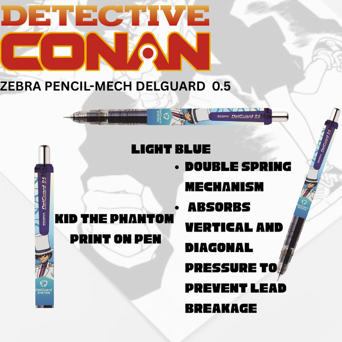 Zebra Delguard Detective Conan Limited Edition Individual 0.5mm Mechanical Pencil | Anime Lovers