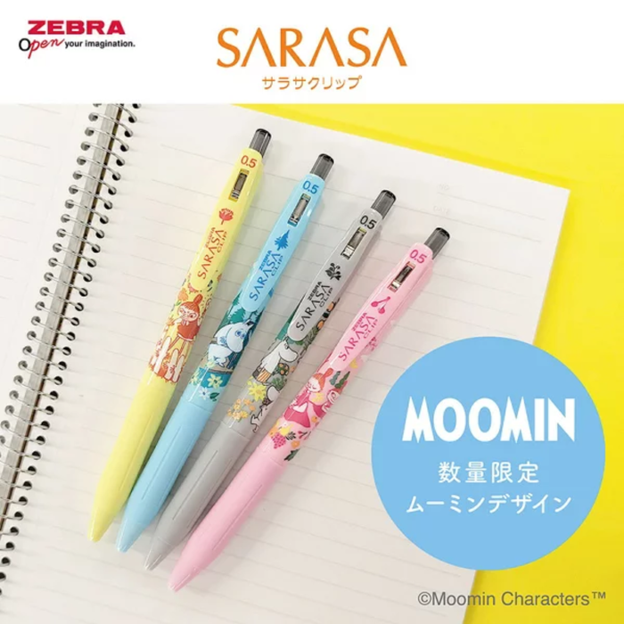 Zebra Sarasa Clip 0.5 Moomin 4 Color Set