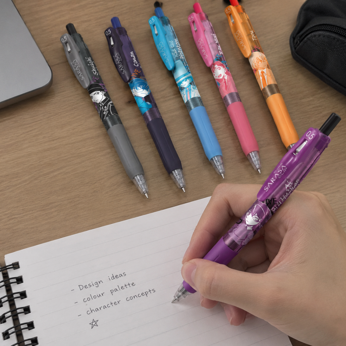 Zebra Sarasa Clip Detective Conan Limited Edition 0.5mm Gel-Pen | Set Of 3 | Anime Lovers
