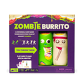 Zombie Burrito game box front, a purple box with zombie burrito characters