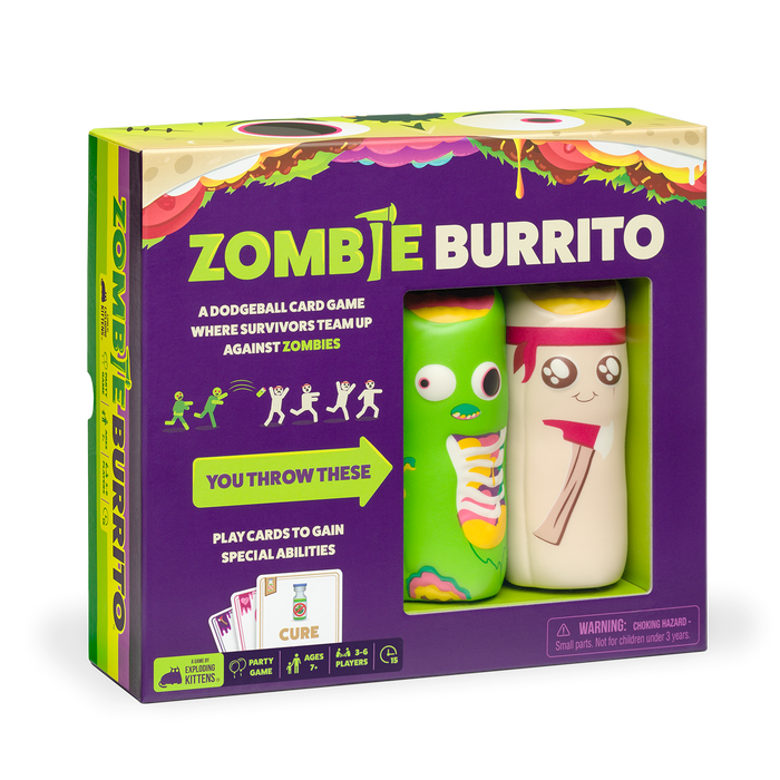 Zombie Burrito game box shown at a three-quarter angle